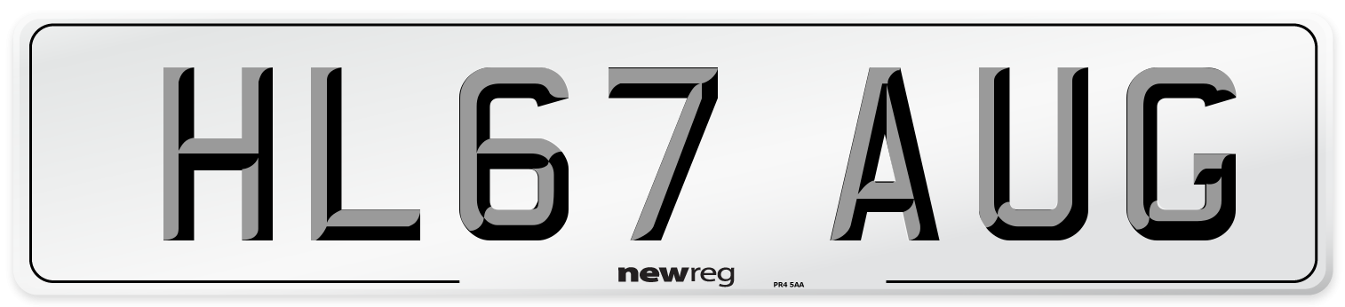 HL67 AUG Number Plate from New Reg